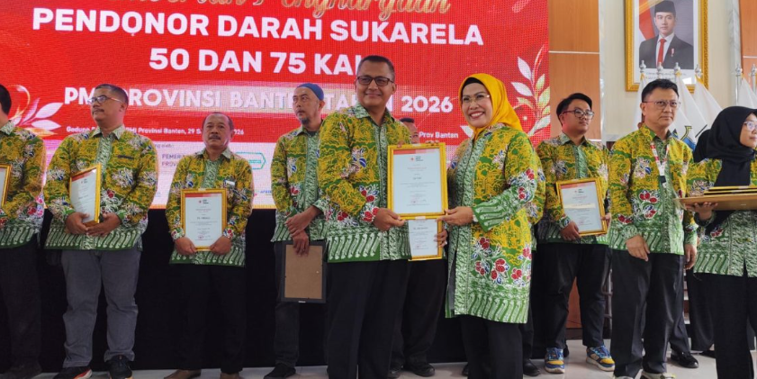 PMI Banten Beri Penghargaan Pendonor Darah